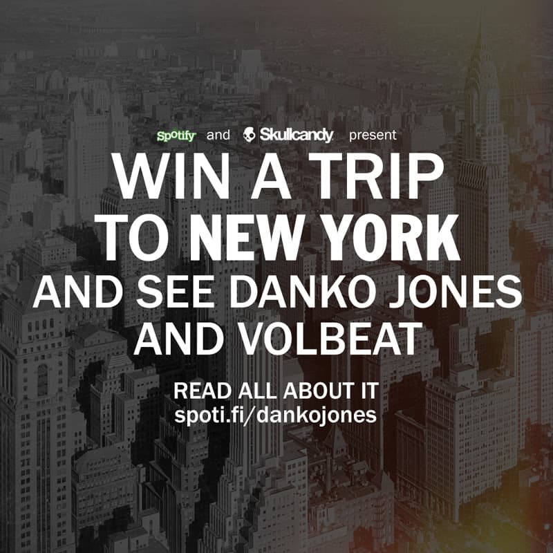 Win a trip to New York and see Danko Jones + Volbeat